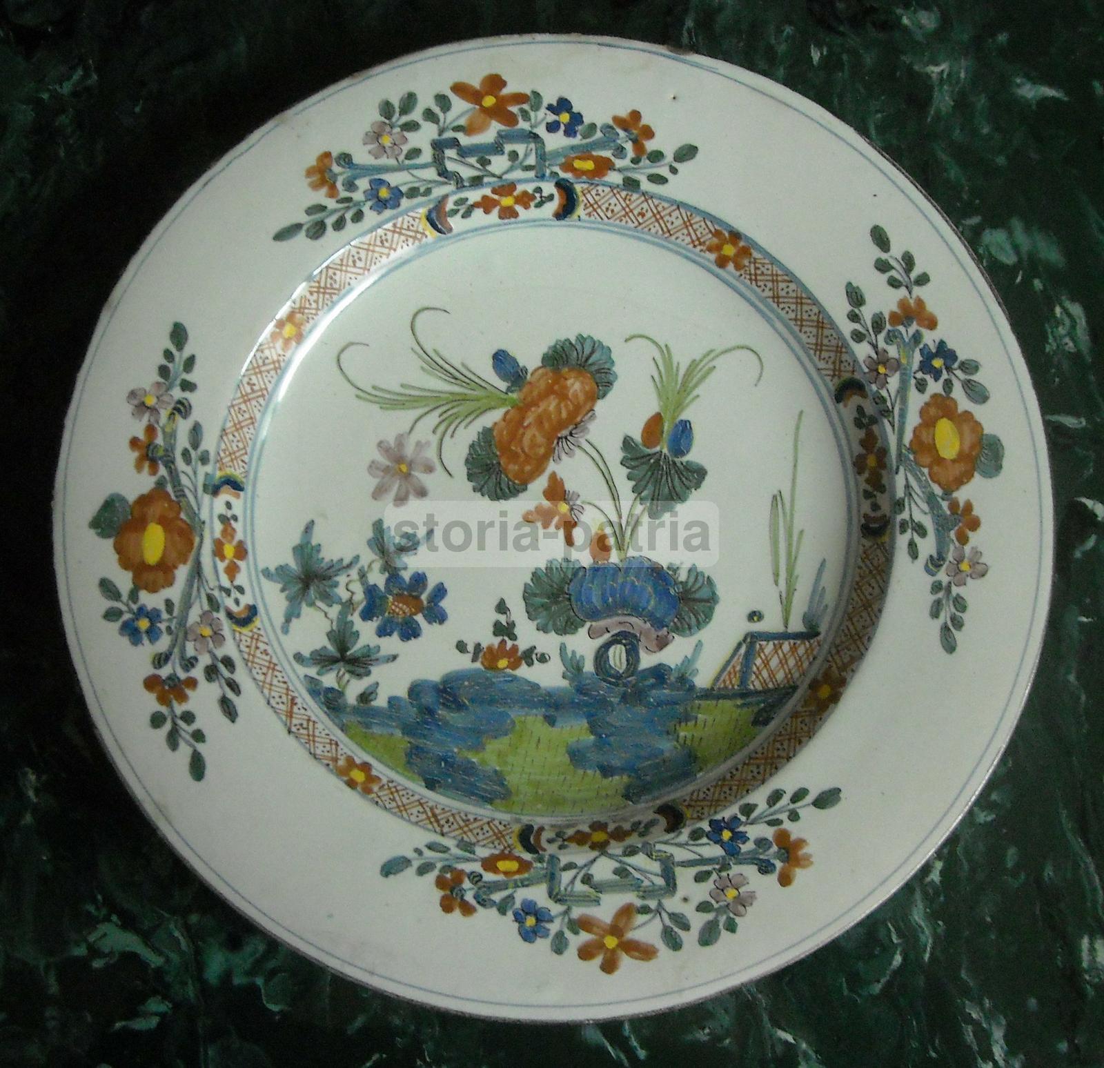 Artistico Piatto, Decorativo, Da Collezione, Ricchi Motivi Floreali, Caruso, Cimelio immagine 2