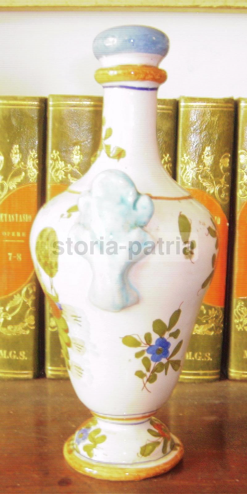 Bella Bottiglia d'Epoca, Faenza, Decoro Floreale, Fortificazioni, Liquori, Inusuale immagine 2