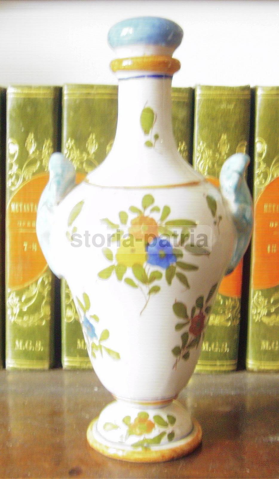 Bella Bottiglia d'Epoca, Faenza, Decoro Floreale, Fortificazioni, Liquori, Inusuale immagine 5