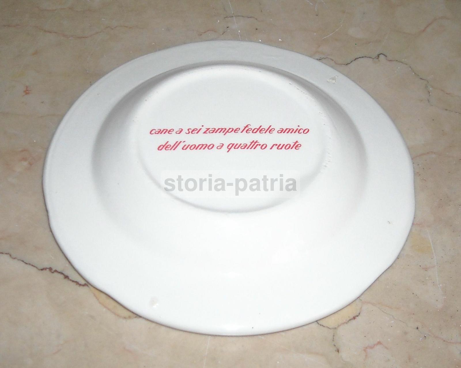 Ceramica Pubblicitaria, Da Collezione, Vecchio Posacenere, Auto, Carburanti, Cane immagine 2