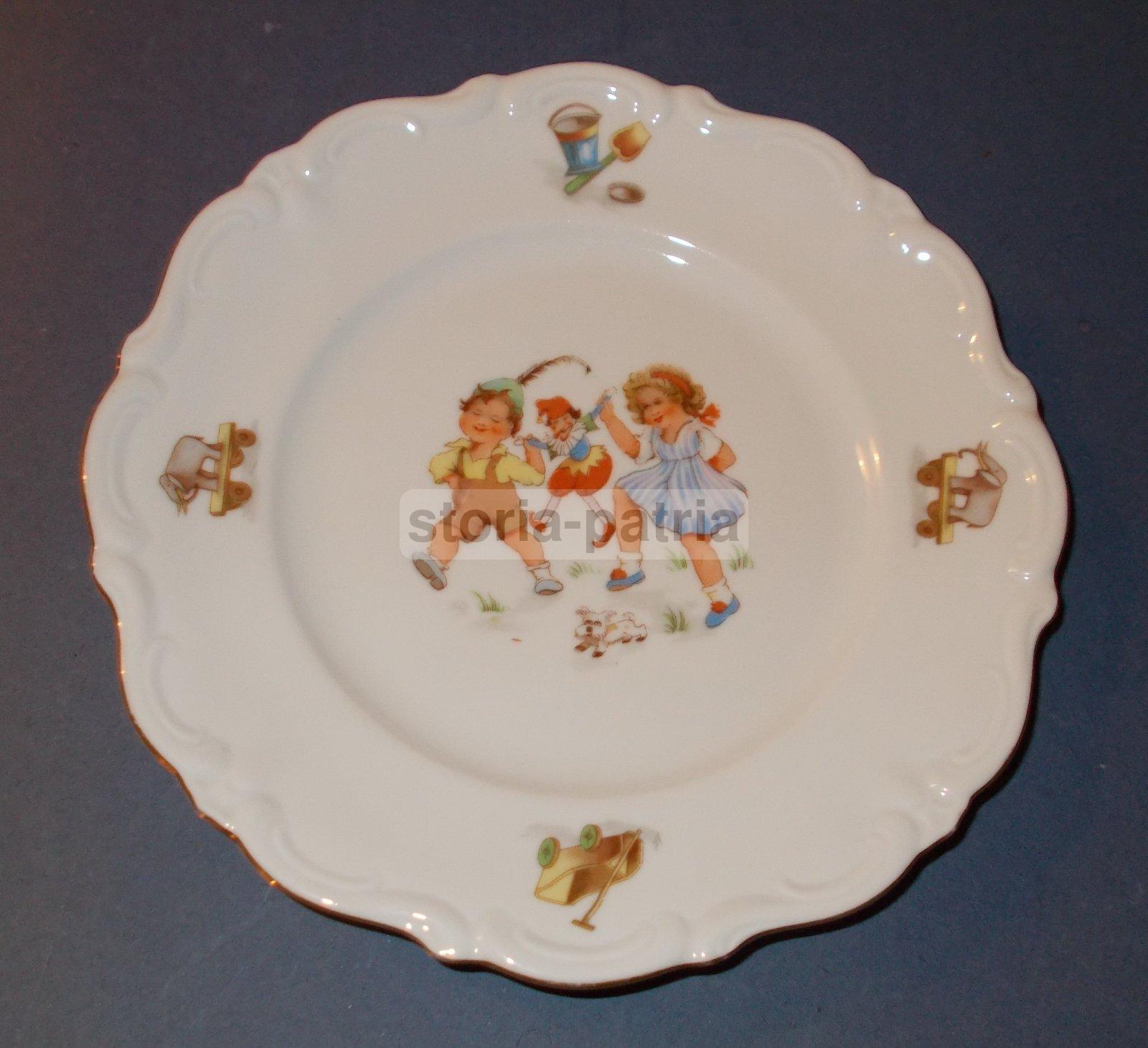 Cucina, Piatti Per Bambini, Policromo Fumettistico, Giocattoli, Marionetta, Clown immagine 1