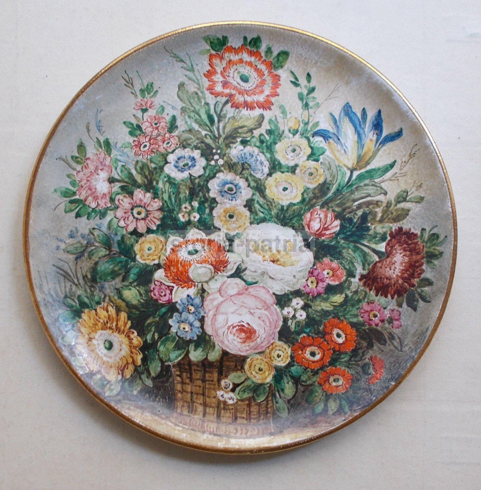Decorativa Ceramica Floreale, Bella Policromia, Ceramica Carbet, Artista Faggi, 900 immagine 1