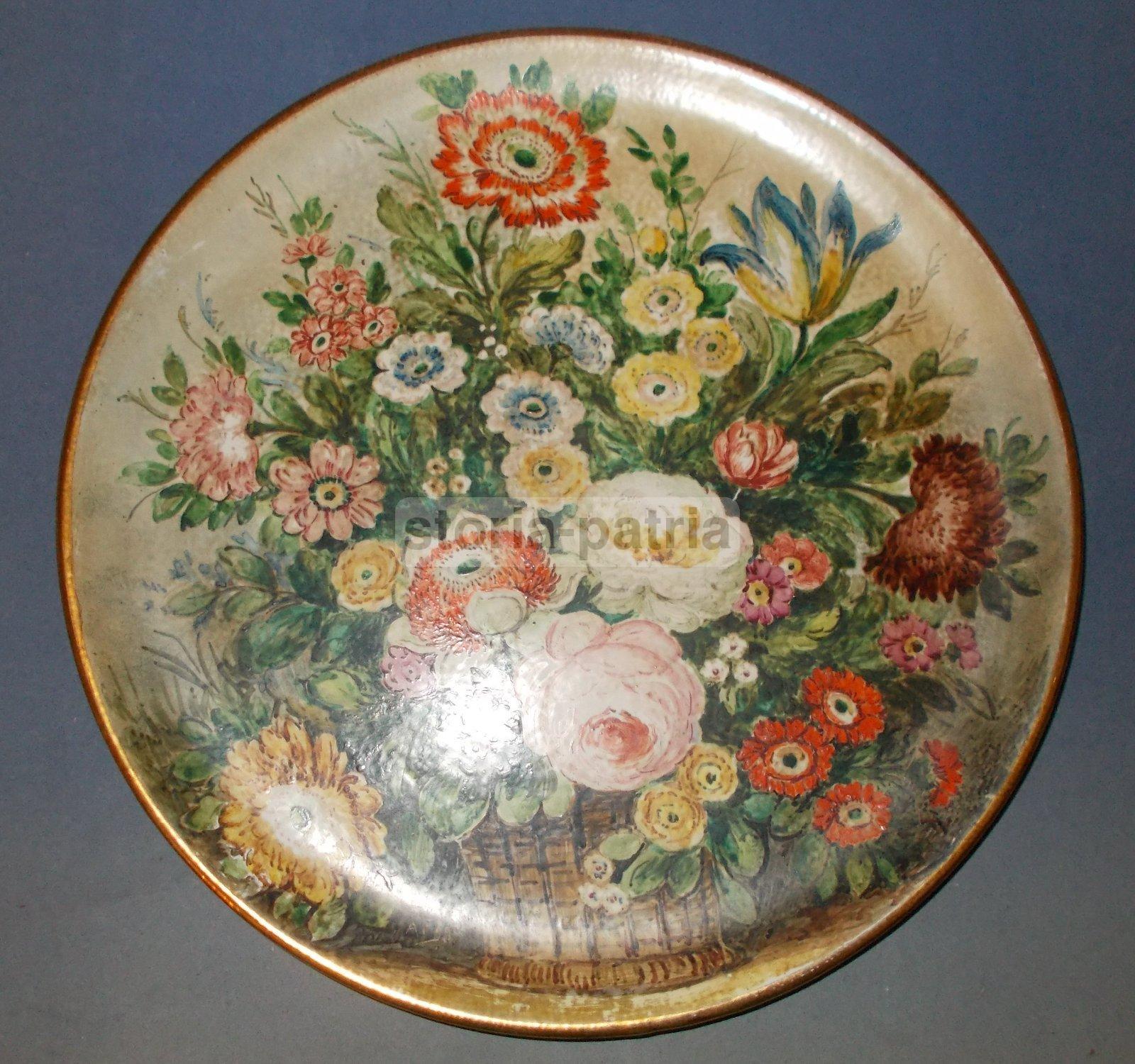 Decorativa Ceramica Floreale, Bella Policromia, Ceramica Carbet, Artista Faggi, 900 immagine 3