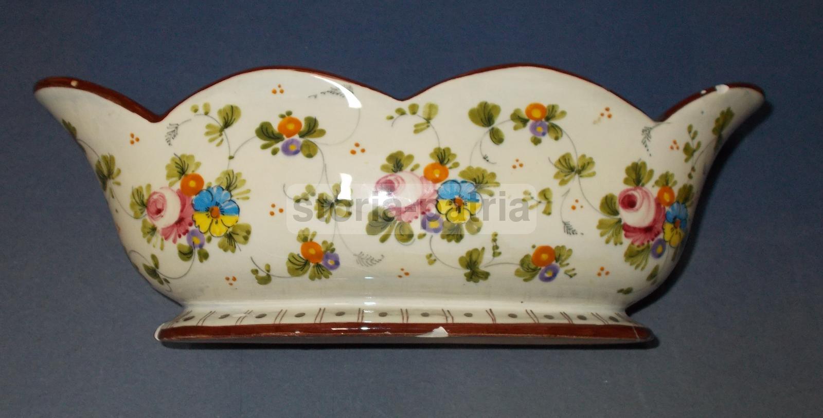 Decorativa Ceramica Floreale, Policroma, Da Collezione, Fabbrica Marmaca, San Marino immagine 1