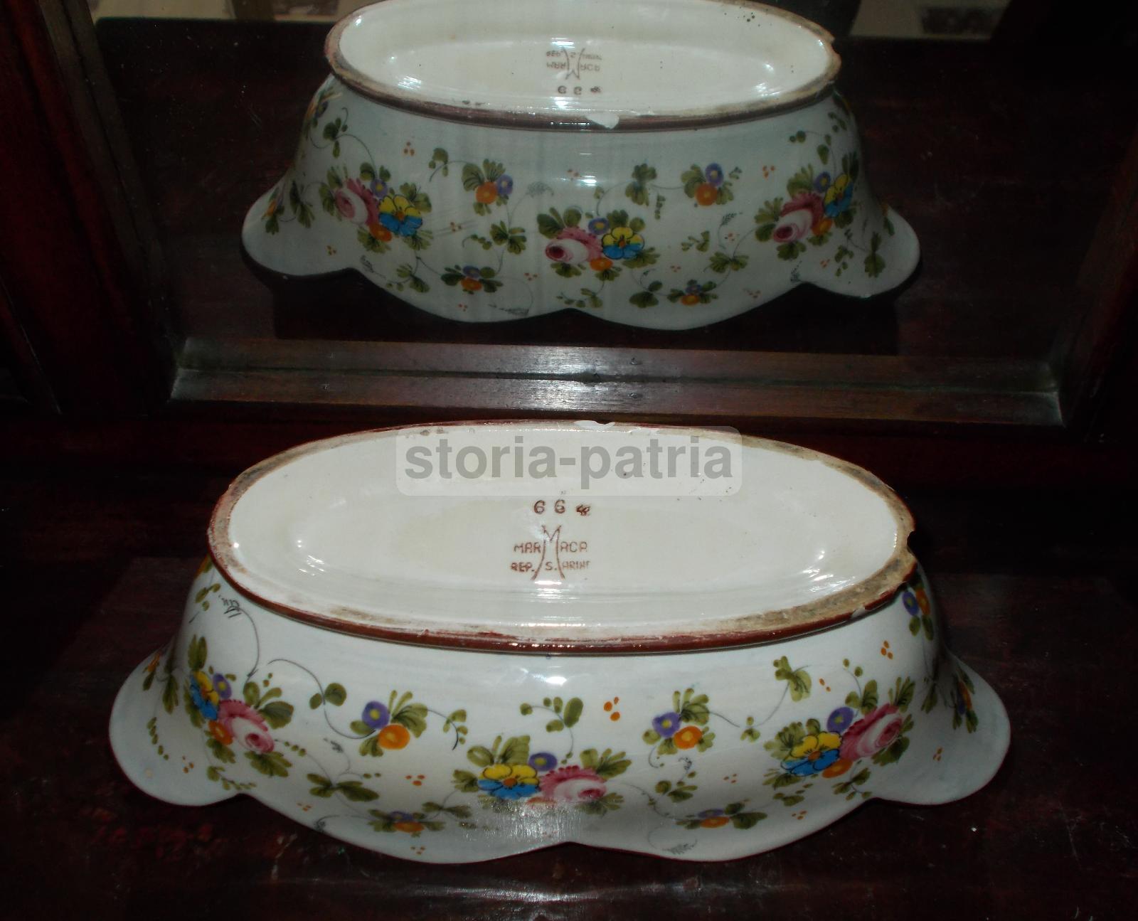 Decorativa Ceramica Floreale, Policroma, Da Collezione, Fabbrica Marmaca, San Marino immagine 3