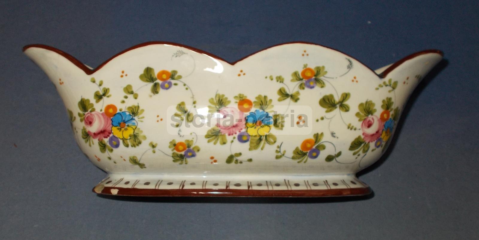Decorativa Ceramica Floreale, Policroma, Da Collezione, Fabbrica Marmaca, San Marino immagine 4