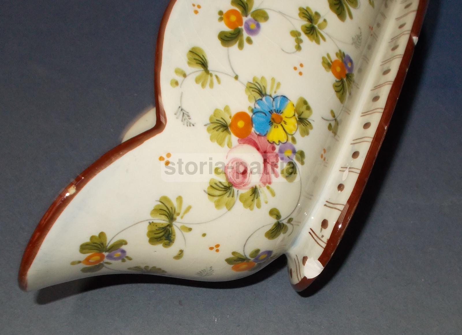 Decorativa Ceramica Floreale, Policroma, Da Collezione, Fabbrica Marmaca, San Marino immagine 6