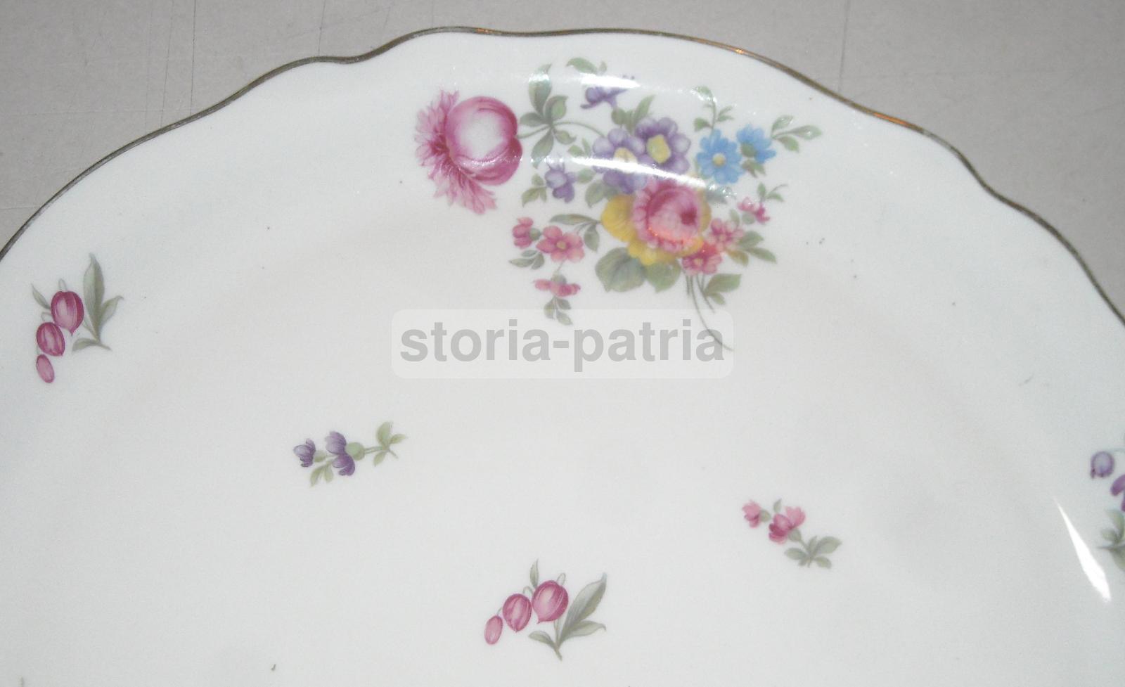 Decorativo Piatto d'Epoca, Bella Policromia, Decori Floreali, Krautheim, Pubblicita immagine 3