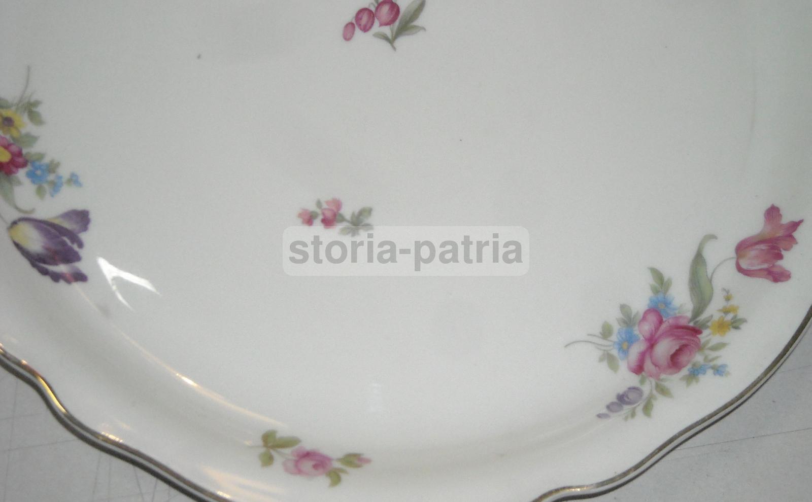 Decorativo Piatto d'Epoca, Bella Policromia, Decori Floreali, Krautheim, Pubblicita immagine 4