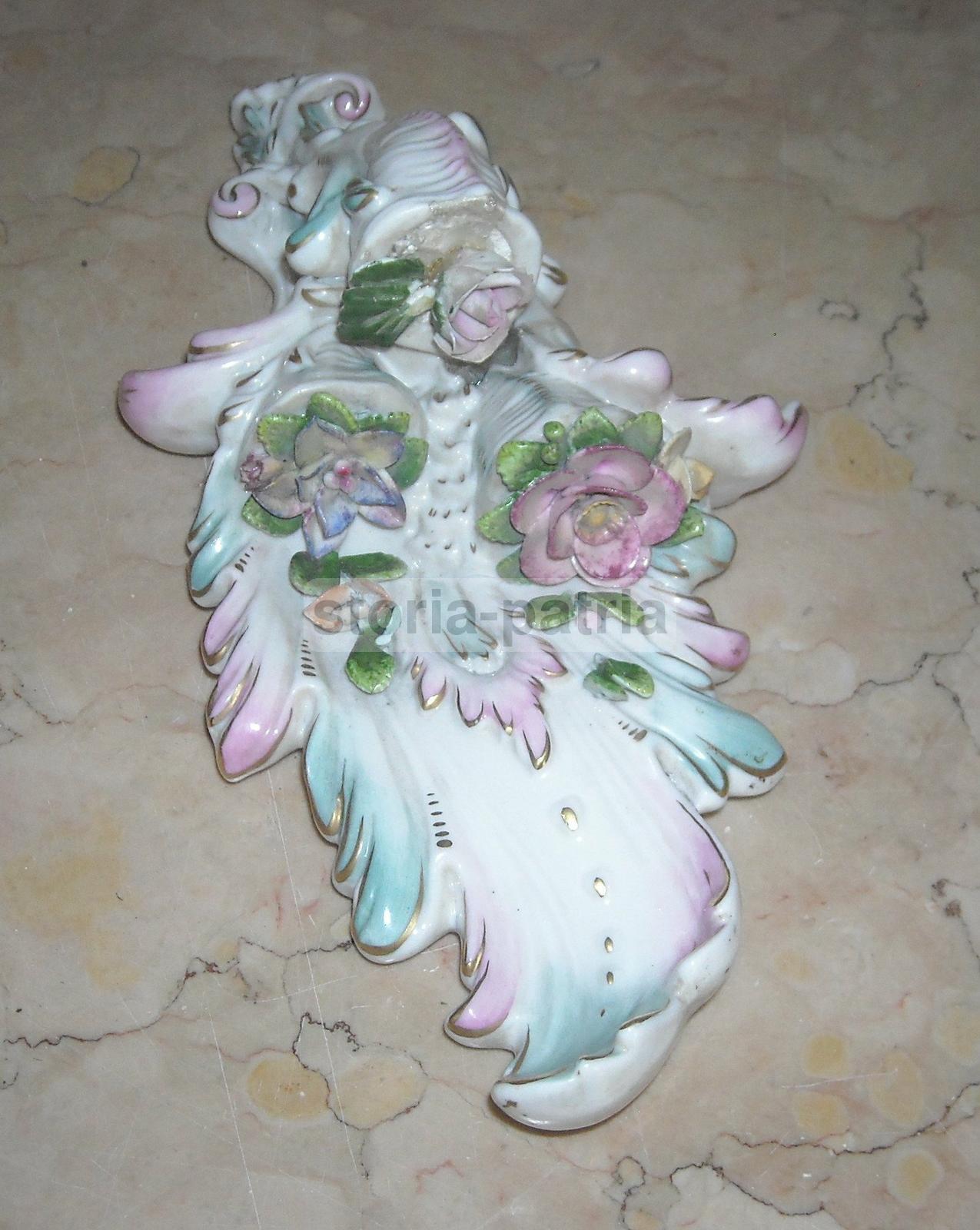 Graziosa Porcellana Decorata, Pregevoli Motivi Floreali, Bella Artistica Scultura immagine 6