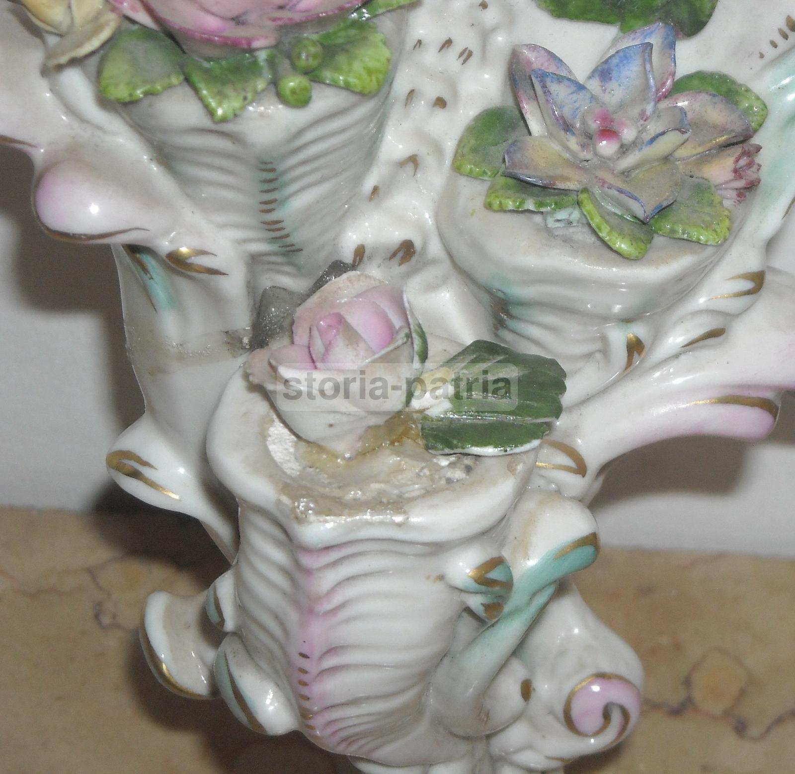 Graziosa Porcellana Decorata, Pregevoli Motivi Floreali, Bella Artistica Scultura immagine 11