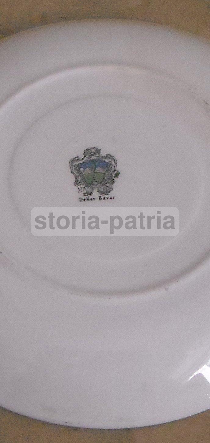 Grazioso Piatto Decorato, Caccia, Scena Con Cacciatori A Cavallo, Araldica, Bavaria immagine 5