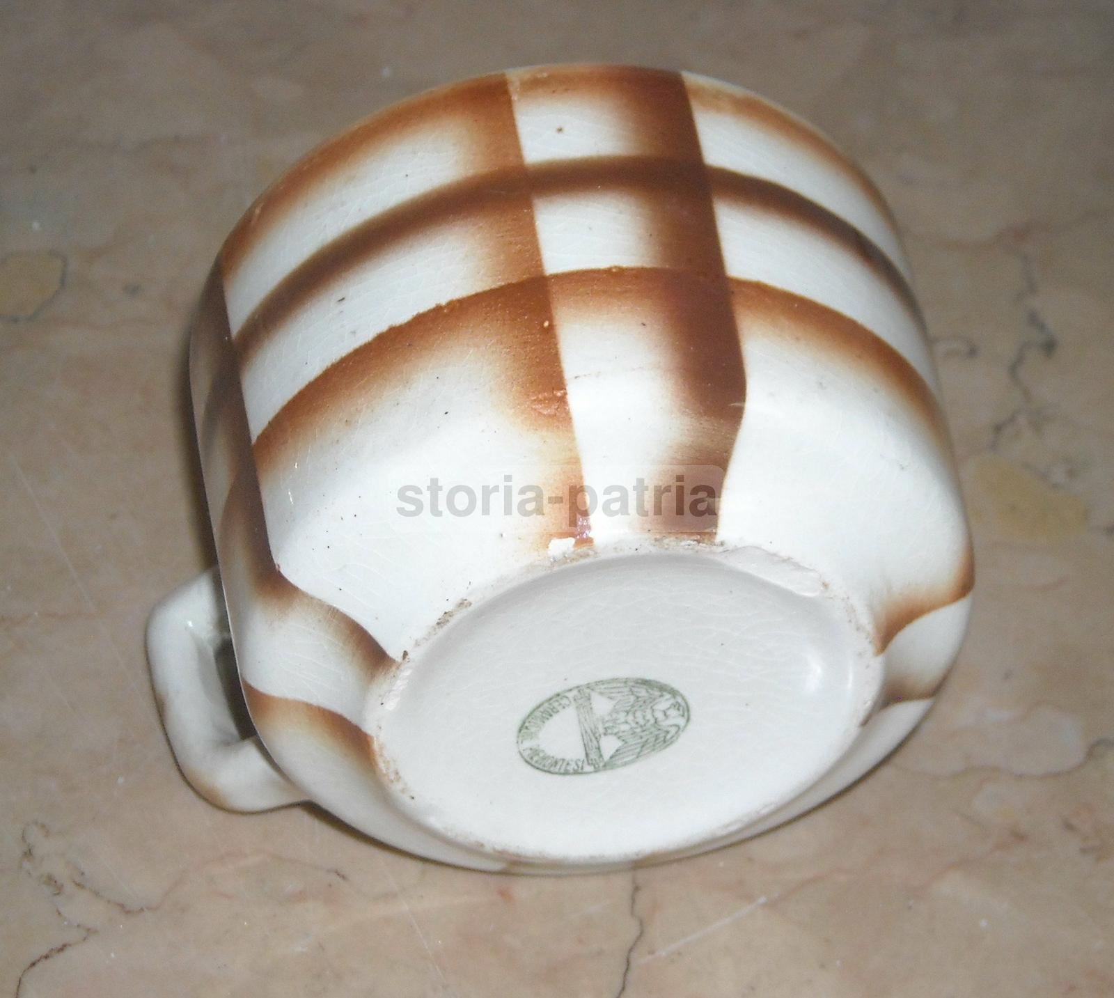 Piemonte, Ceramiche Piemontesi, Futurismo, Decorativo Decoro, Tazza d'Epoca immagine 2